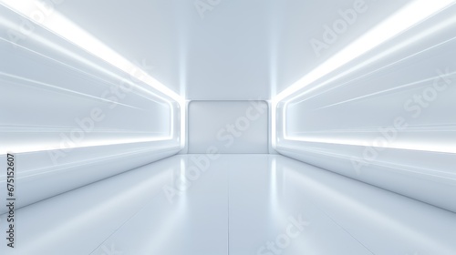 modern space clean corridor background illustration bright light  abstract texture  perspective empty modern space clean corridor background