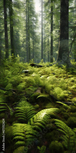 Verdant Vitality: A Close-Up of the Mossy Forest Floor