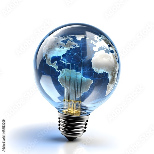 light bulb and globe