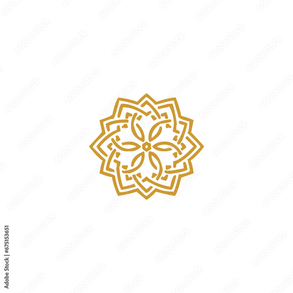 mandal set of Islamic golden elements geometric mandal set of Islamic golden elements geometric