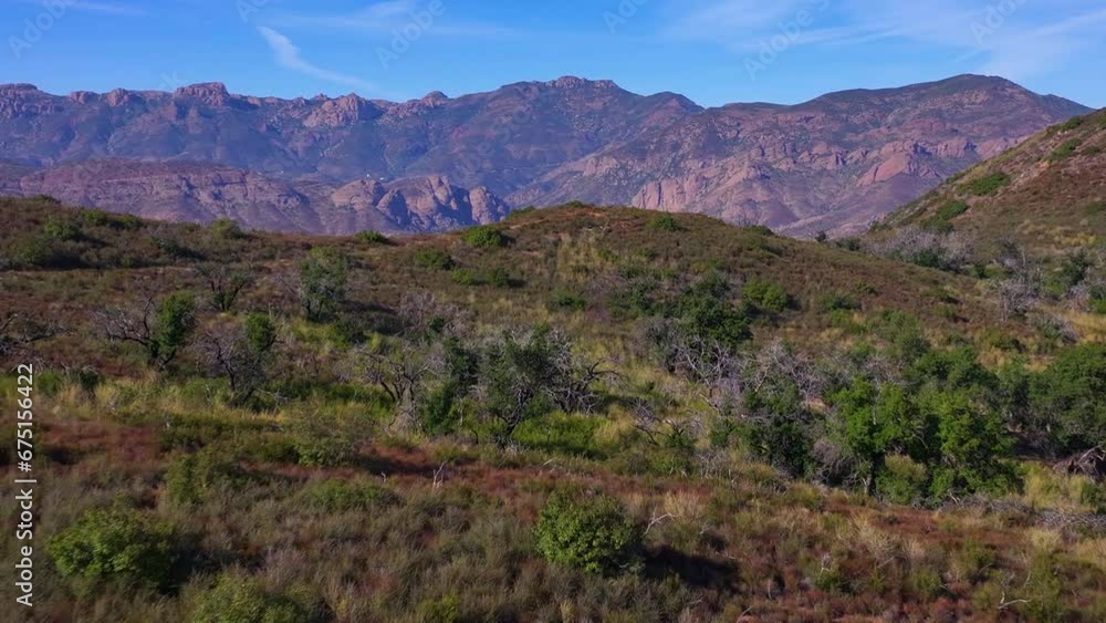 Santa Monica Mountain Oak Landscape Aerial Santa Monica Mountain Oak Landscape Aerial