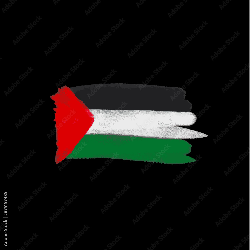 Obraz premium illustration of palestine flag