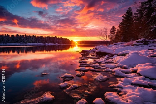 Winter Sunsets and Sunrises - Generative AI © Sidewaypics