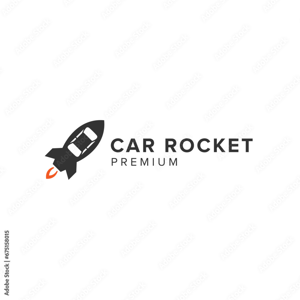 car rocket logo vector icon illustration car rocket logo vector icon illustration