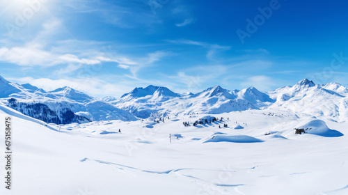 冬の風景、雪が積もる自然の景色 © tota
