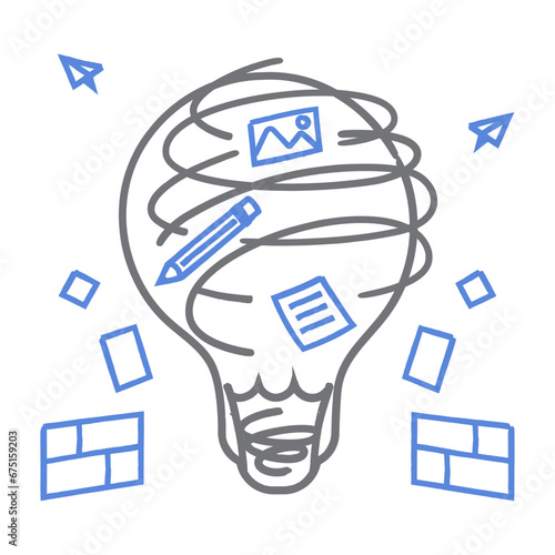 illustration of a icon inovation idea