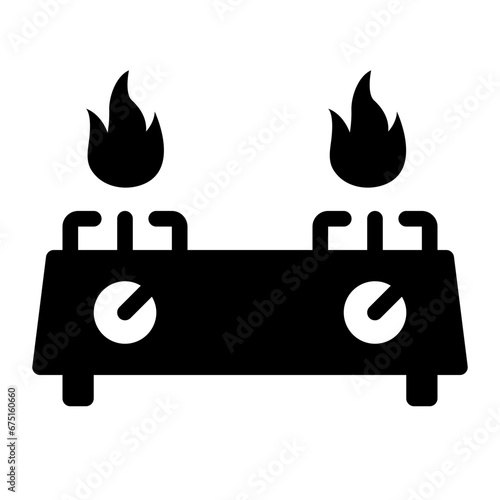 Gas Stove cooking kitchen icon