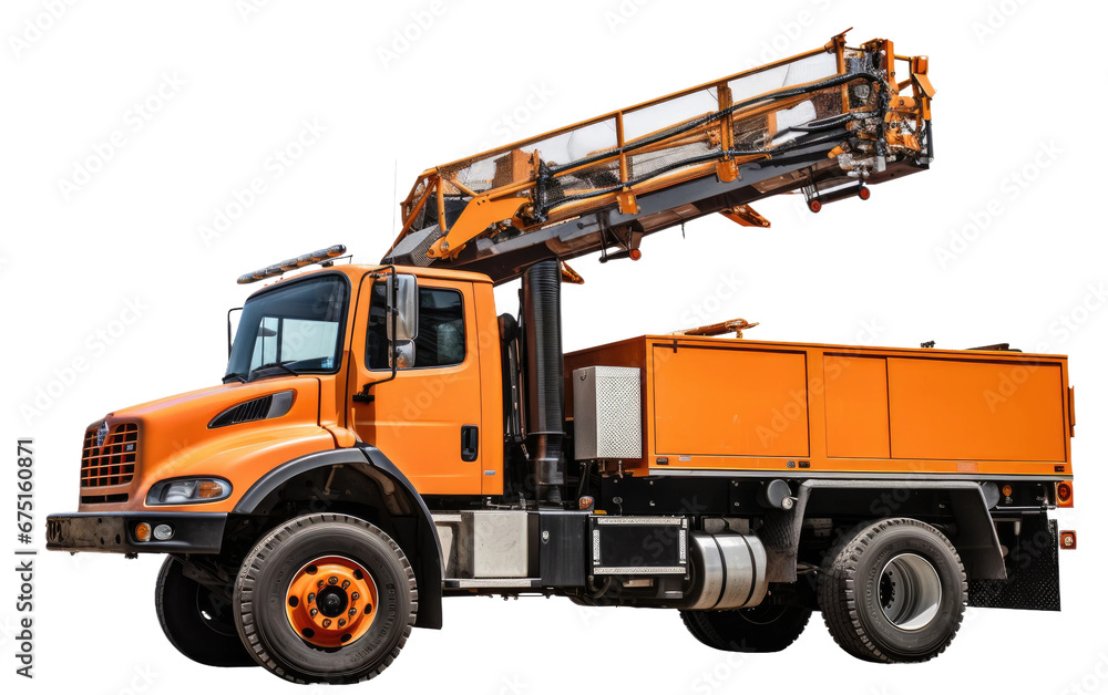 Digger Derrick Truck on Isolated Background