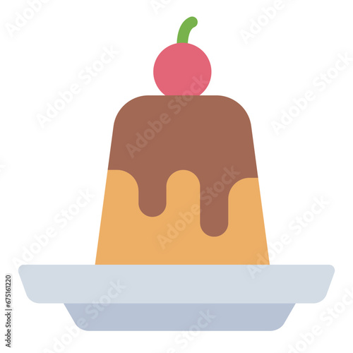 Dessert puddng custard icon