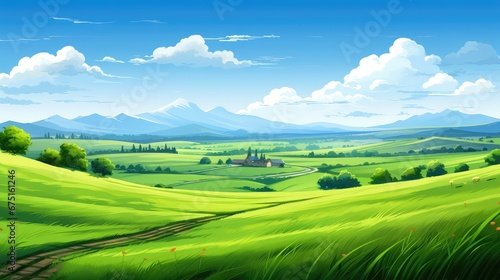 field spring view grass landscape illustration lawn meadow, summer nature, texture green field spring view grass landscape