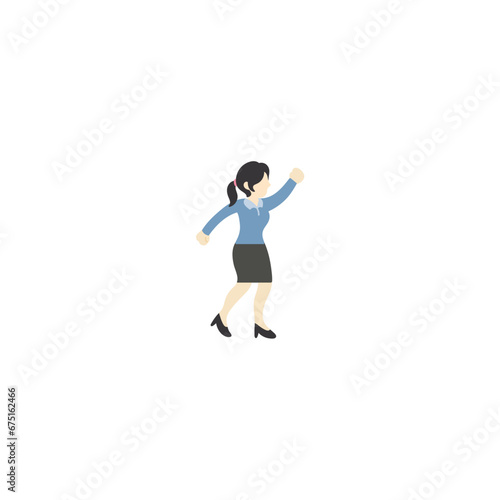 pose of office worker talking standing