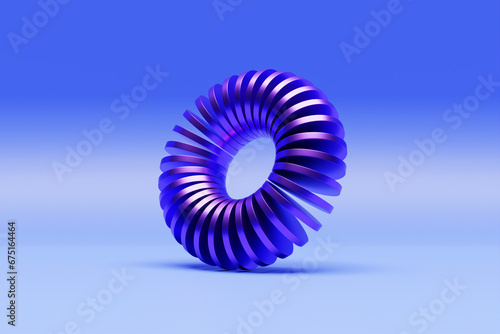 Object placement mockup for cosmetic product with flying abstract torus  3d rendering of modern product placement background