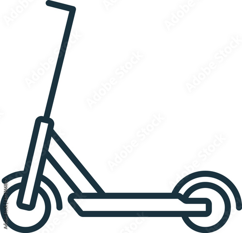 Scooter outline icon. Monochrome simple sign from transportation collection. Scooter icon for logo, templates, web design and infographics.