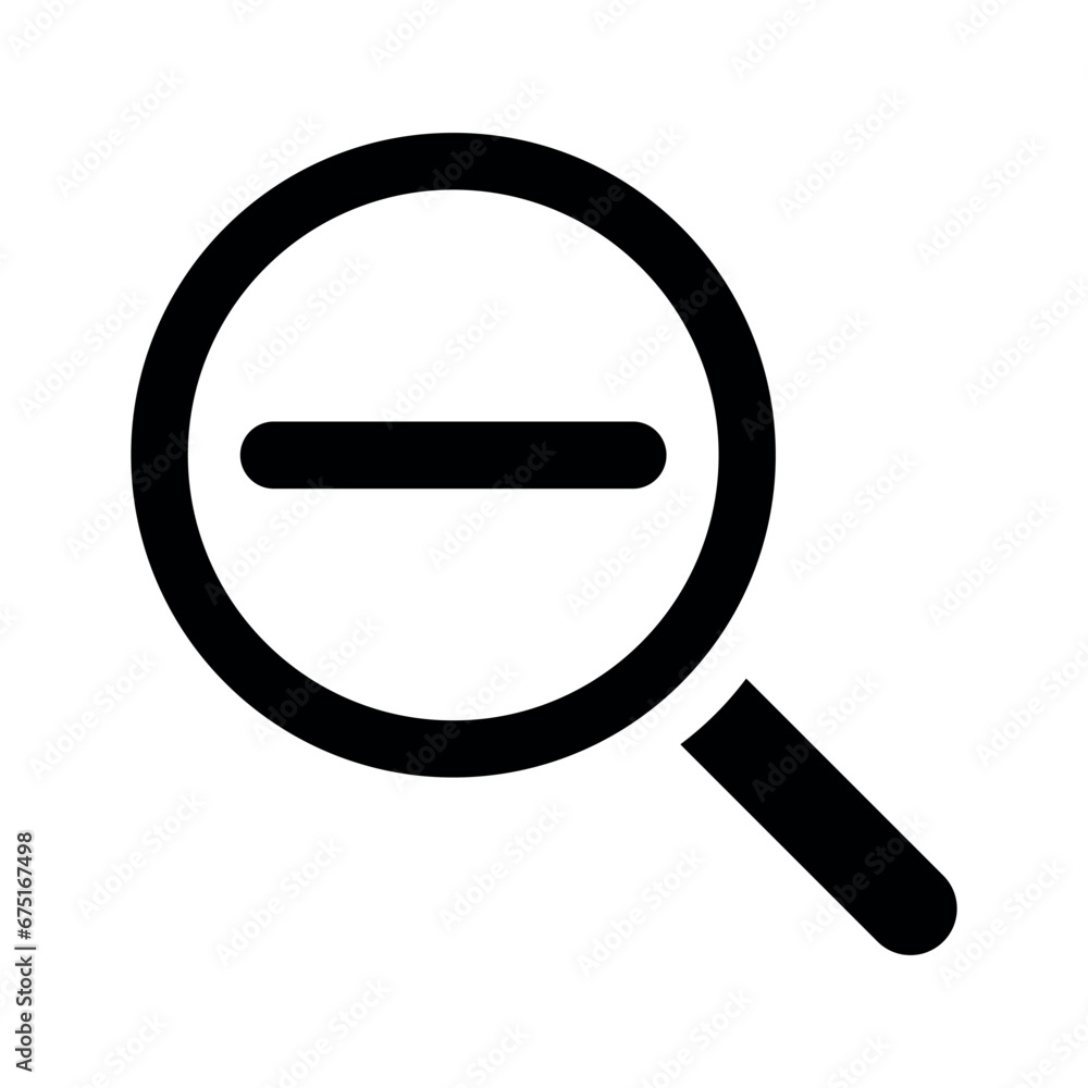 Magnifying glass or search icon flat vector illustration. Magnifying glass or search icon flat vector illustration.