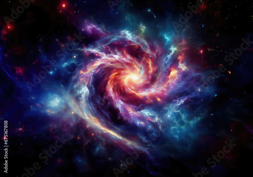 vortex , nebula in the sky, abstract background © poco_bw