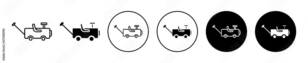 Pushing car vector illustration set. Suitable for apps and websites.