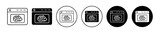 Web Cookies vector illustration set. Computer browser cookies icon for UI designs. Suitable for apps and websites.