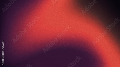4K Grainy Dark and hot  background with noise. Black and red waves gradient background.