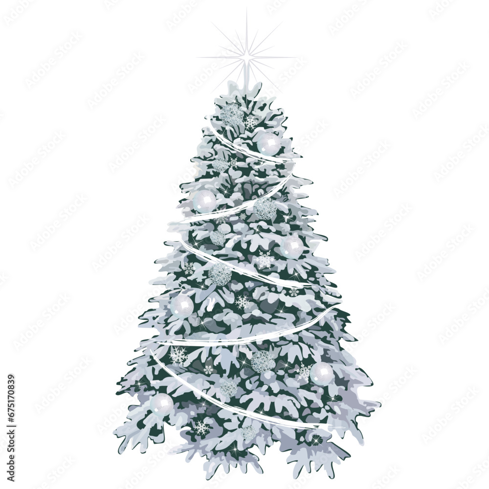 Christmas tree in snow Christmas tree in snow