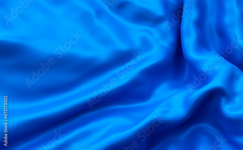 Abstract blue silk 3D background