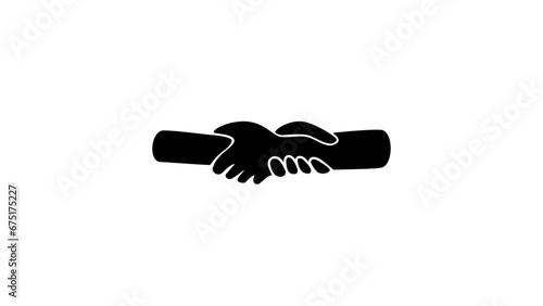 helping hand, helping hand, black isolated silhouette photo