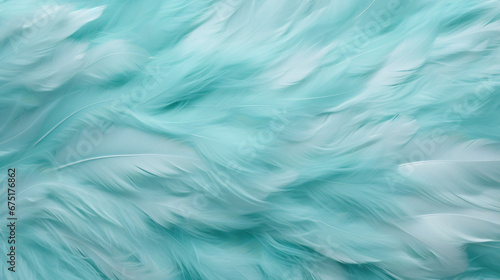 Beautiful turquoise Soft white feather texture