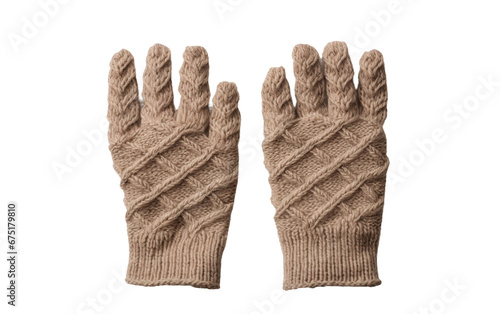 Knitted Fingerless Gloves on Transparent PNG