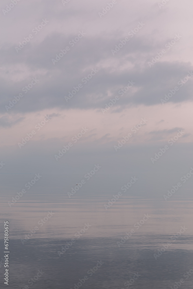 Beautiful landscape sea and sky merging on the horizon