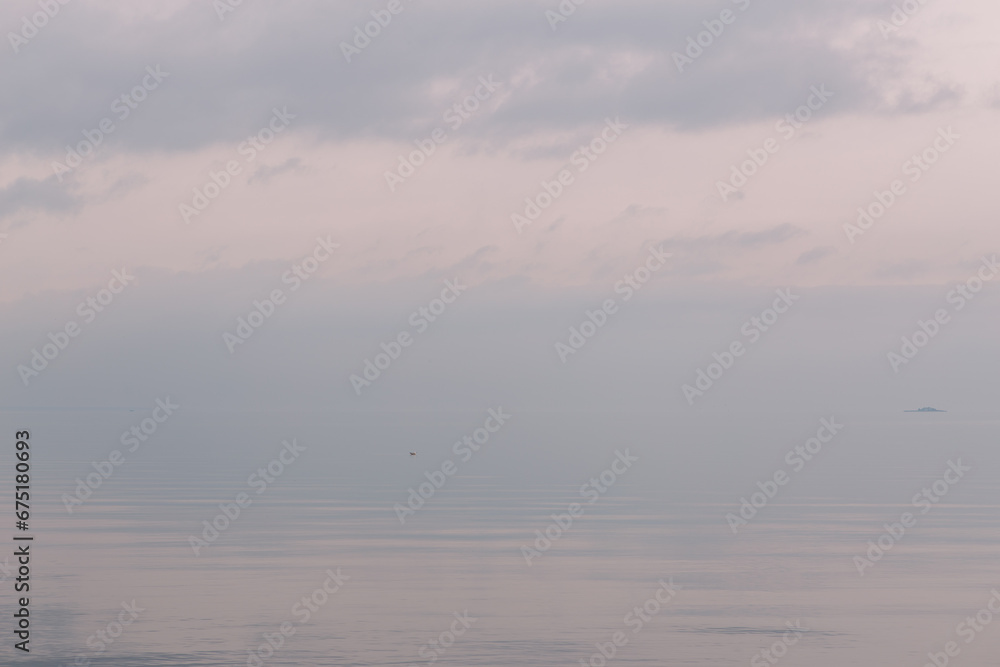Beautiful landscape sea and sky merging on the horizon Beautiful landscape sea and sky merging on the horizon