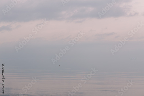 Beautiful landscape sea and sky merging on the horizon