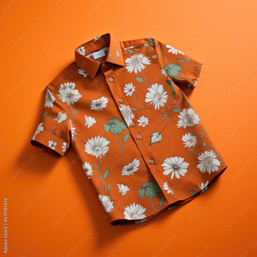 fashion flower shirt mock up Generative Ai fashion flower shirt mock up Generative Ai