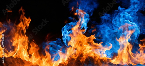 幻想的な炎の抽象背景 photo