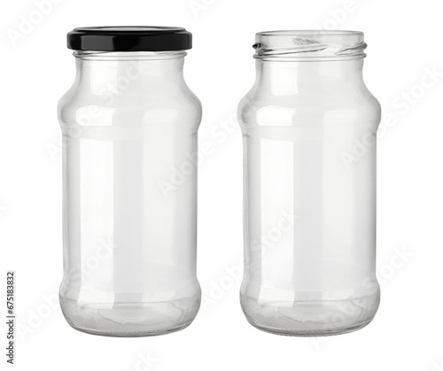 Glass jars isolated