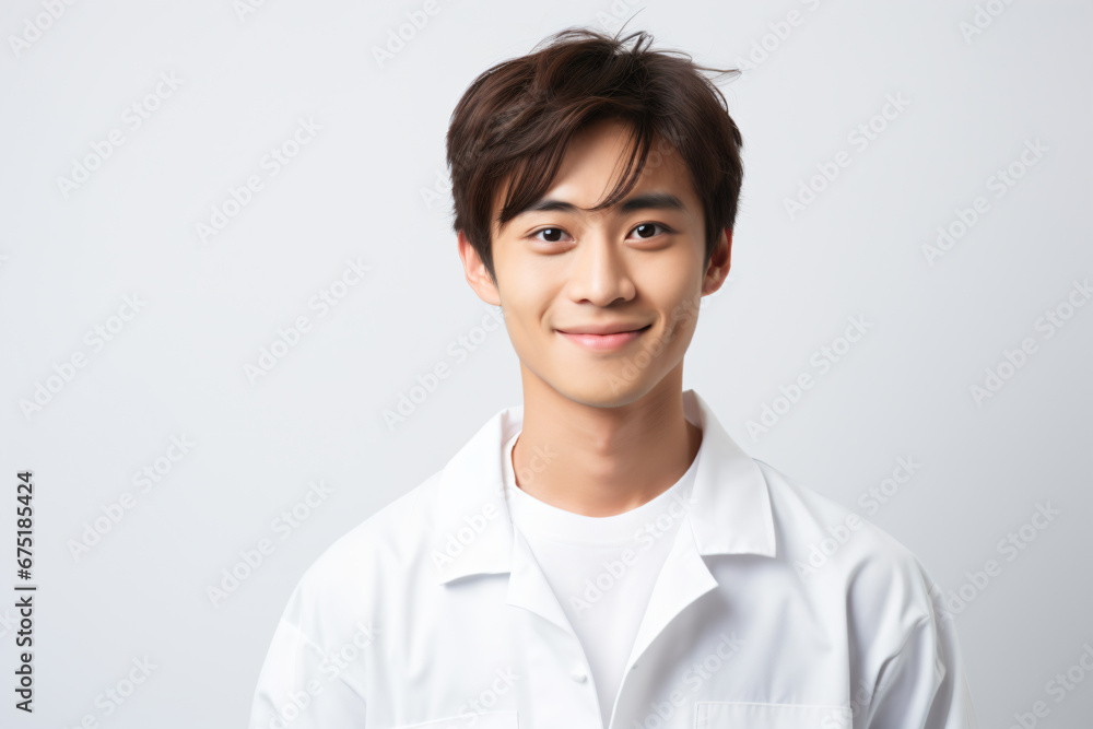 a man in a white lab coat posing for a picture a man in a white lab coat posing for a picture
