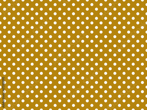texturised white color polka dots over dark goldenrod brown back