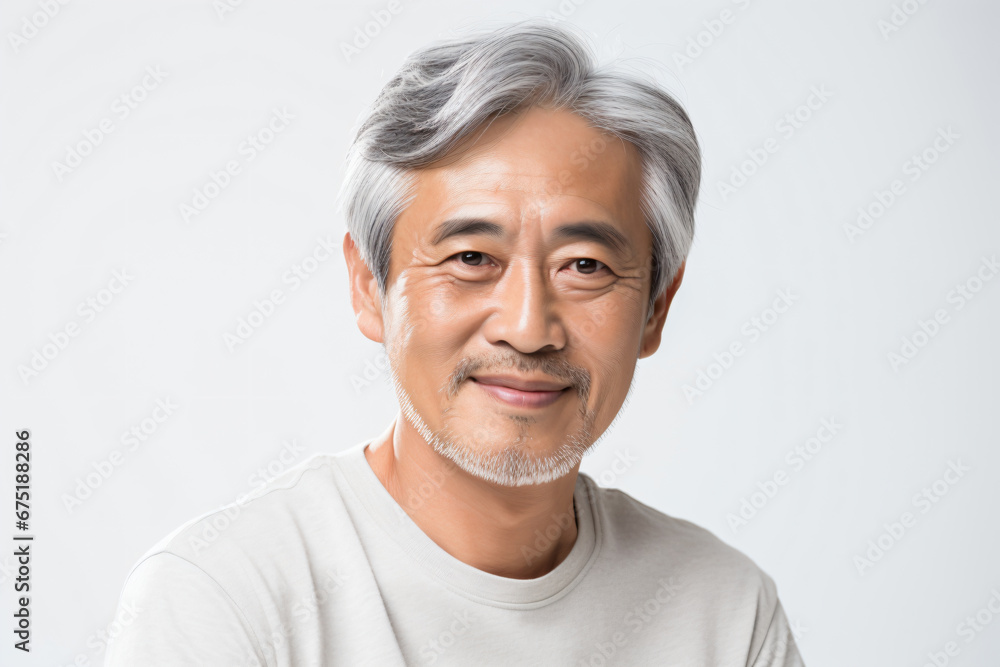 a man with a white shirt and a gray beard a man with a white shirt and a gray beard