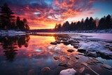Winter Sunsets and Sunrises - Generative AI