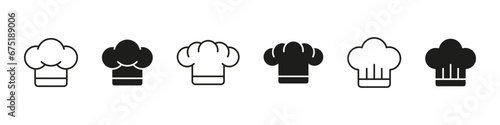 Chef hat icon. Food logo vector set. Restaurant sign
