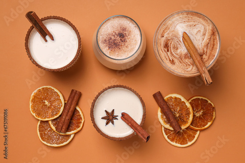 Wallpaper Mural Eggnog, traditional drink for Christmas holiday, winter holiday drink Torontodigital.ca