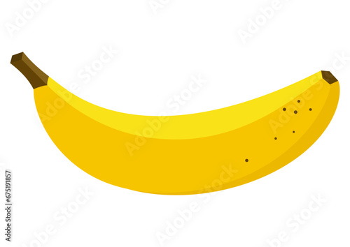 Fresh yellow banana isolated on white