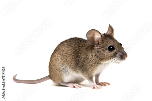 House mouse Mus musculus, cut out and isoled on a white background. photo