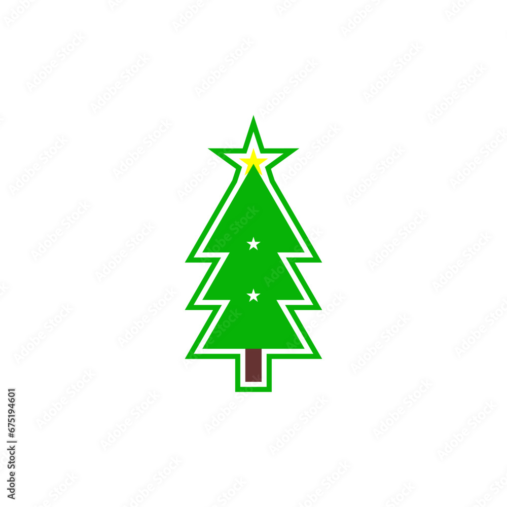 chrismast tree vector icon