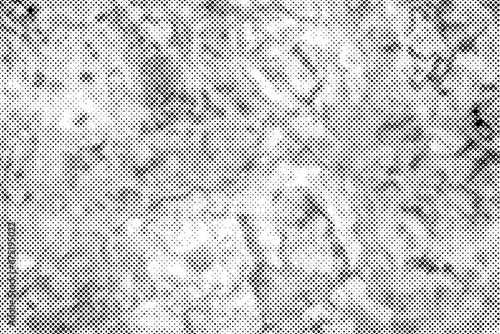 Vector grunge halftone pattern, black dost texture on white background.