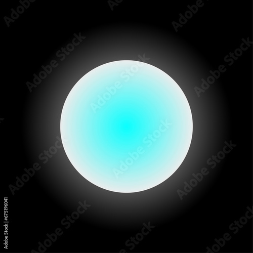 Blue super moon shining on a black background