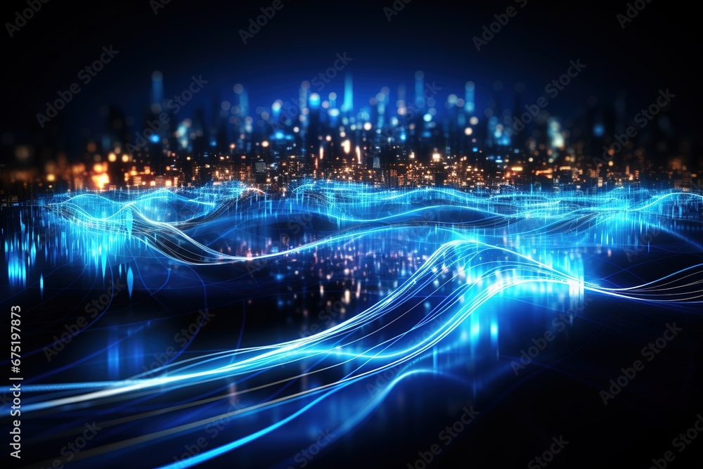 Abstract Background Technology, Virtual wave Futuristic, generative ai Abstract Background Technology, Virtual wave Futuristic, generative ai