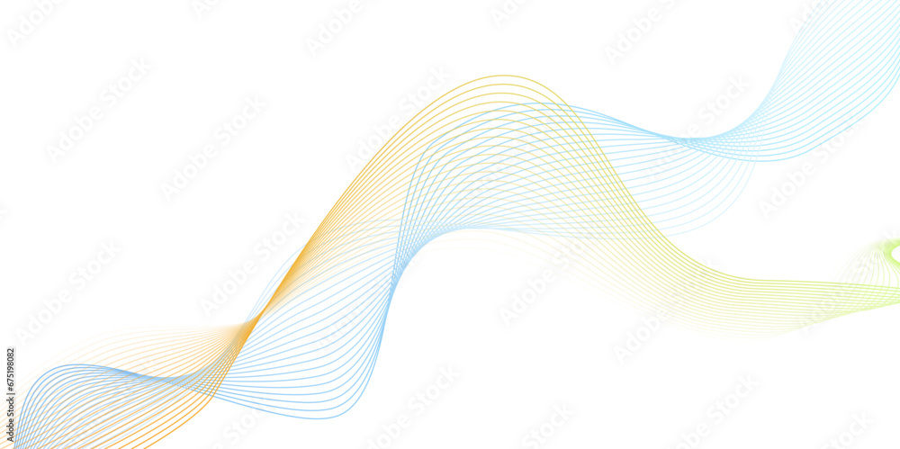 Abstract blue and yellow wave element isolated on white, vector file .Abstract colorful wave element for design. Digital frequency track equalizer. Stylized line art background.Vector illustration. Abstract blue and yellow wave element isolated on white, vector file .Abstract colorful wave element for design. Digital frequency track equalizer. Stylized line art background.Vector illustration.