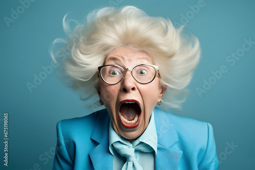 Expression woman face background beauty person young portrait female anger hair caucasian