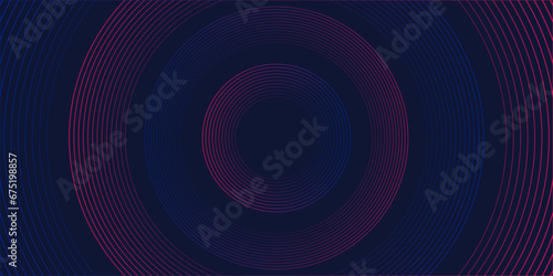 Abstract dark background with gradient circle lines.Digital future technology concept background .Geometric stripe line Futuristic technology element design concept pattern for banner. design.