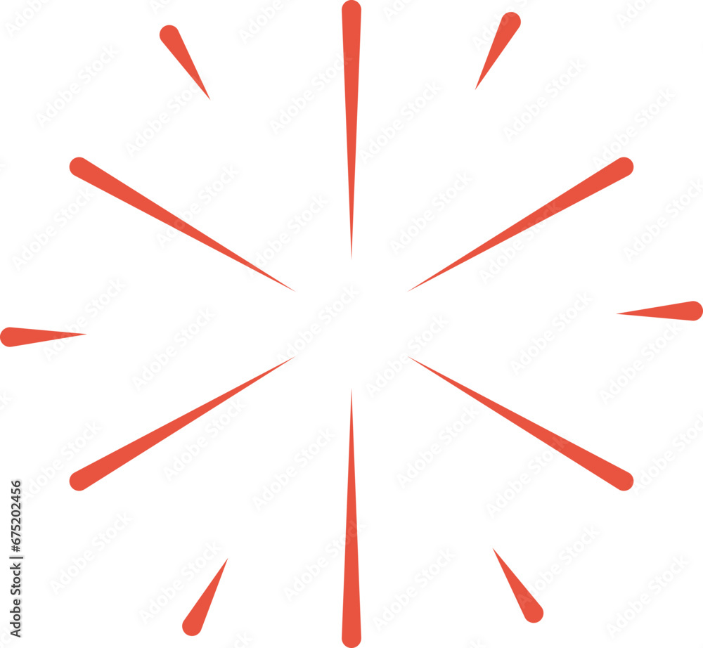 Orange firework element Orange firework element