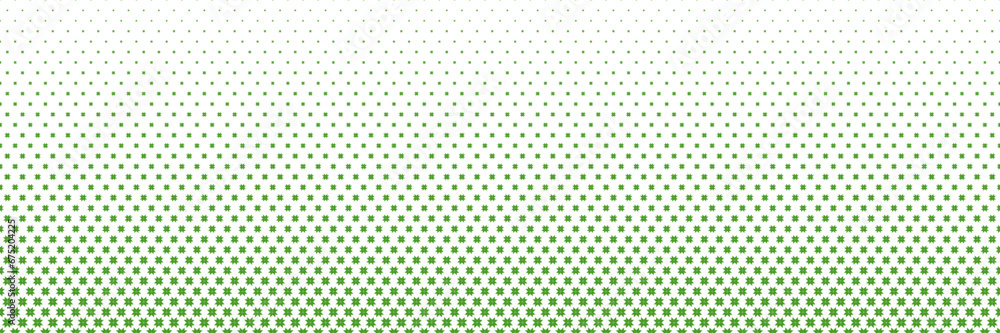 Horizontal green flower  shape design on white for pattern and background,Christmas background.